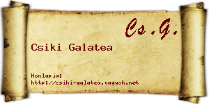 Csiki Galatea névjegykártya